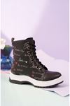 Thermo Sole Printed Black Kids Boots