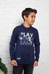 Printed Crew-Neck Boy's Sweater