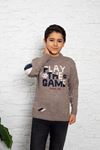 Printed Crew-Neck Boy's Sweater