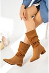 Gusseted Taba Suede Women's Boots