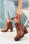 Troked Tan Skin Women's Boots