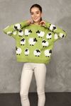 Sheep Printed Women's Knit Sweater