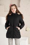 Hooded Woolen Girl's Coat