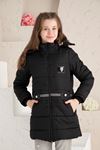 Woolen Girl's Coat with Buckle Detail