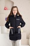 Love Printed Woolen Girl's Coat