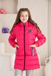 Love Printed Woolen Girl's Coat