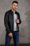 Fleece Men's Leather Coat