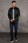 Fleece Men's Leather Coat