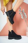 Women's Poly Soled Troked Black Boots