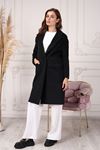 Buttoned Belted Women's Cashmere Coat