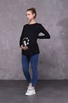 Long Sleeve Printed Maternity T-Shirt