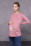 Long Sleeve Printed Maternity T-Shirt