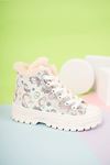 Unicorn Printed Mother of Pearl Kids Boots