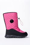 Pink Printed Parachute Snow Boots with Elastic
