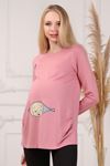 Long Sleeve Printed Maternity T-Shirt