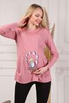 Long Sleeve Printed Maternity T-Shirt