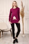 Long Sleeve Printed Maternity T-Shirt