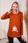 Long Sleeve Printed Maternity T-Shirt