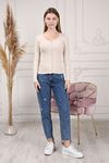 Women's Button Front Ribbed Bady
