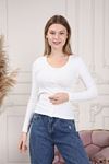 Women's Button Front Ribbed Bady
