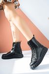 Poly Sole Black Skin Postal Boots