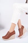 Padded Sole Side Zippered Tan Skin Women's Shoes