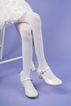 White Patent Leather Girl's Shoes with Heels