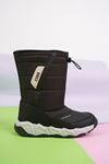 Rubberized Black Parachute Snow Boots