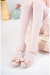 Powder Star Girl's Shoes with Heeled Bow Bow