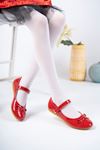 Mustache Bowknot Red Girl's Shoes
