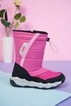 Rubberized Fuchsia Parachute Snow Boots