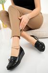 Padded Orthopedic Black Shoes