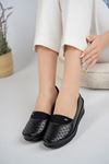 Padded Orthopedic Black Shoes