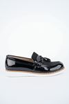 Tasseled Black and White Sole Children's Shoes