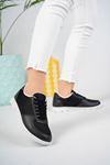 Mesh Black and White Sole Powder Lined Sneakers