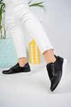 Black and White Sole Sneakers with Mesh