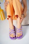 Purple Women's Sandals with Eva Sole Rope