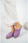 Closed Toe Braided Purple Women's Slippers