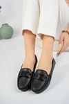 Black Women's Babet with Buckle