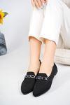 Pointed Molded Buckle Tricot Black Babet