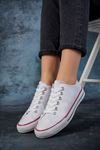 White Short Linen Sneakers