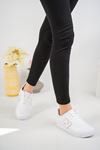 White Women's Mesh Lace-Up Sneakers