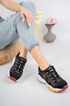 High Sole Black Black Garnisi Red Women's Sneakers