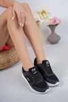Lace-up Mesh Black Sole White Sneakers