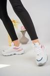 High Sole White White Garnisi Pink Women's Sneakers