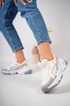 High Sole White White Garnisi Powder Women's Sneakers