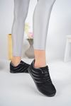 Lace-up Mesh Black Women's Sneakers