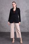 Plus Size Women's Jacket with Pocket Flap Front Button Fastening