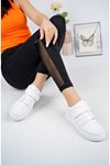 Low-top White Velcro Women's Sneakers