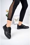 Mesh Flat Black Sneakers
